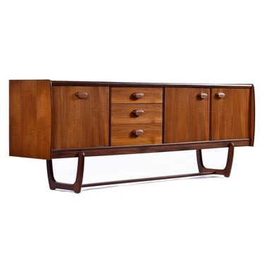 Restored 1960s Mid-Century Modern Teak And Rosewood Credenza Sideboard 