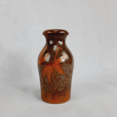 Ceramic Handled Vase, Hand Painted Vase, Mcm Ceramic Vase, Made In West Germany 523-18, Vintage Ceramic Vase 