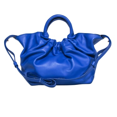Demellier London - Royal Blue Ruched Top Mini Handbag