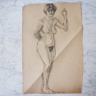 19th Century Sketch | Standing Nude