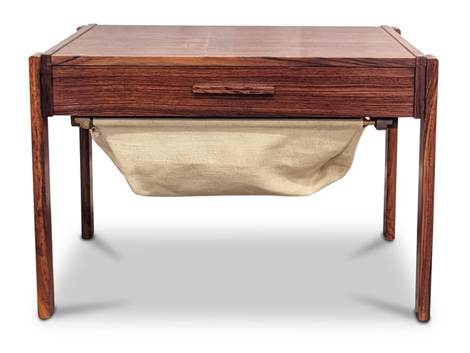 Rosewood Sewing Table w Yarn Basket - 7874