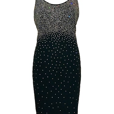 Rose Taft for Couture Fashions Prong Set Rhinestone Cocktail Dress