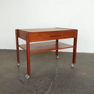 Mid-Century Modern Teak Side Table Nightstand 