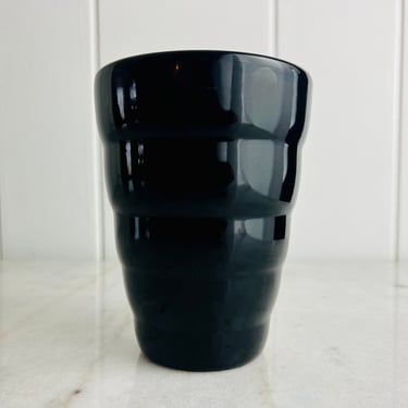 Vintage Germany Plant Pot, Glossy Black, 5 tiers, mid century, retro pottery planter, vintage home decor, vintage plant pot, gift 