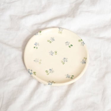 Forget Me Not Catchall Plate - Light Blue