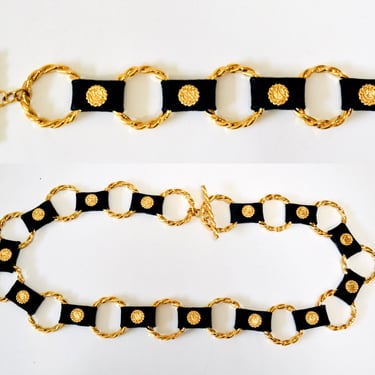 90s Vintage Gold Chain Ring Belt St John | Hooked on Honey 