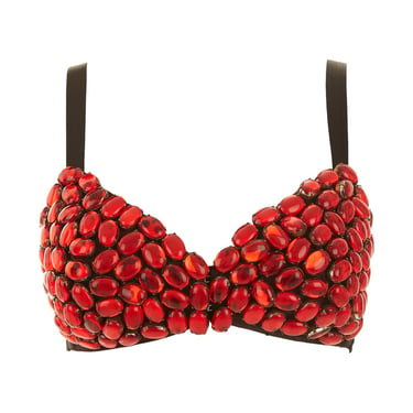 Dolce &amp; Gabbana Red Bra Gem Top