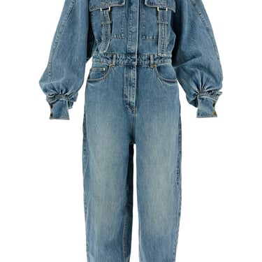 Zimmermann Denim Illustration Overall Jumpsuit Women