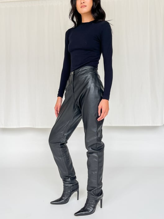 Hugo buscati leather best sale pants