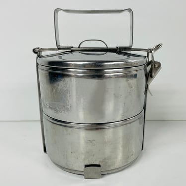 Vintage Rocket Thailand / 2 Tier / Tiffen / Bento / Lunchbox / Stainless Steel / Carrier / FREE SHIPPING 
