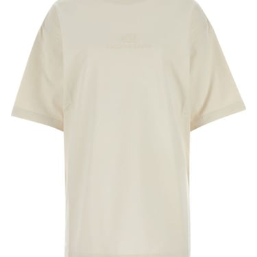 Balenciaga Woman White Cotton T-Shirt