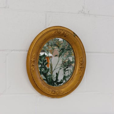 antique french wood and plaster mirror