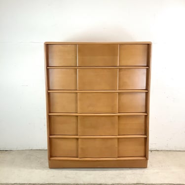 Mid-Century Highboy Dresser by Heywood-Wakefield, Champagne 