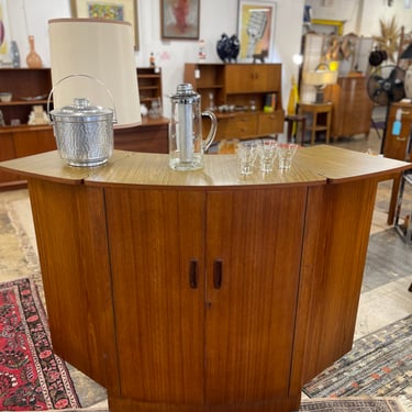 Mid Century Teak Cocktail Bar by Turnidge of London