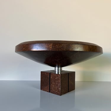 Vintage Coconut Shell Pedestal Bowl 
