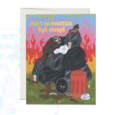 Raccoon Trash Mountain Card