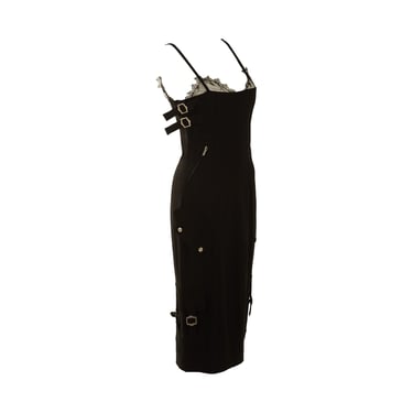 Dior Black Lace Buckle Dress