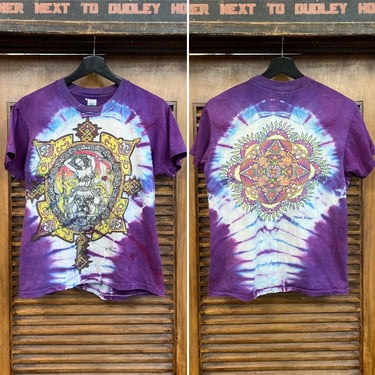 Vintage 1980’s Dated 1980 Tie Dye Hippie Mikio Artist Deadhead Grateful Dead Rock Band Cotton T-Shirt, 80’s Tee Shirt, Vintage Clothing 