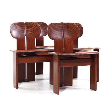 Afra & Tobia Scarpa for Maxalto Africa Mid Century Chairs - Set of 4 - mcm 
