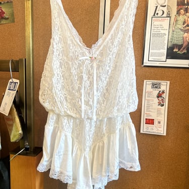 1980s Tosca White Lace Teddy