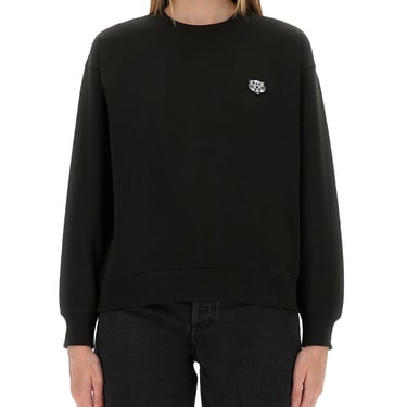 Kenzo Women Cotton Sweatshirt With &quot;Happy Tiger&quot; Patch