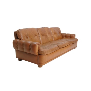 Tufted Leather Danish Sofa 