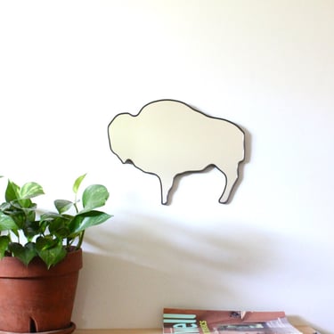 Buffalo Mirror Bison Wall Mirror Wall Art Cabin Hunting Lodge Decor South West Western SCRATCHED 