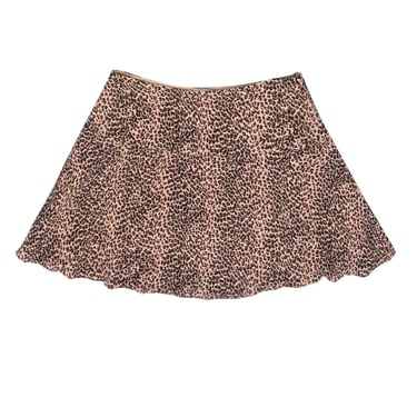 Joie - Beige &amp; Brown Leopard Print Miniskirt Sz 6