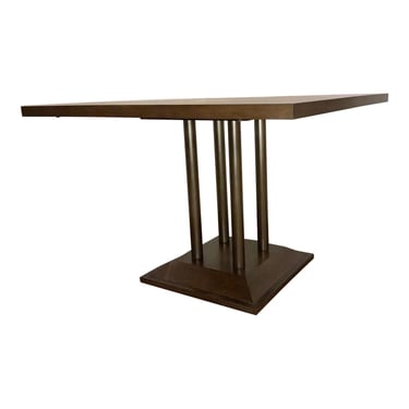 Theodore Alexander Taupe Wood Modulate Square Dining Table