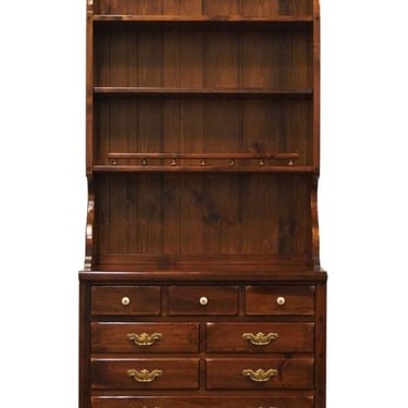 ETHAN ALLEN Antiqued Pine Old Tavern CRP Custom Room Plan 32" Chest w. Bookcase Top 12-4030 / 12-4036 