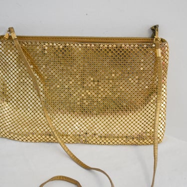 1980s Gold Metal Mesh Purse 