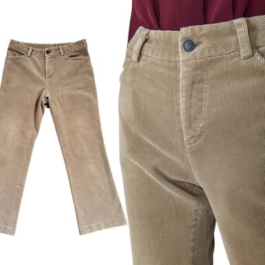Vintage Tan Corduroy Pants, Small Short / 1970s Levi's Low Rise Corduroys / Beige Low Rise Hip Huggers / Straight Leg Cotton Corduroy Jeans 