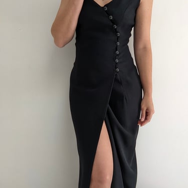 Elegant Vintage Sleeveless Onyx Dress