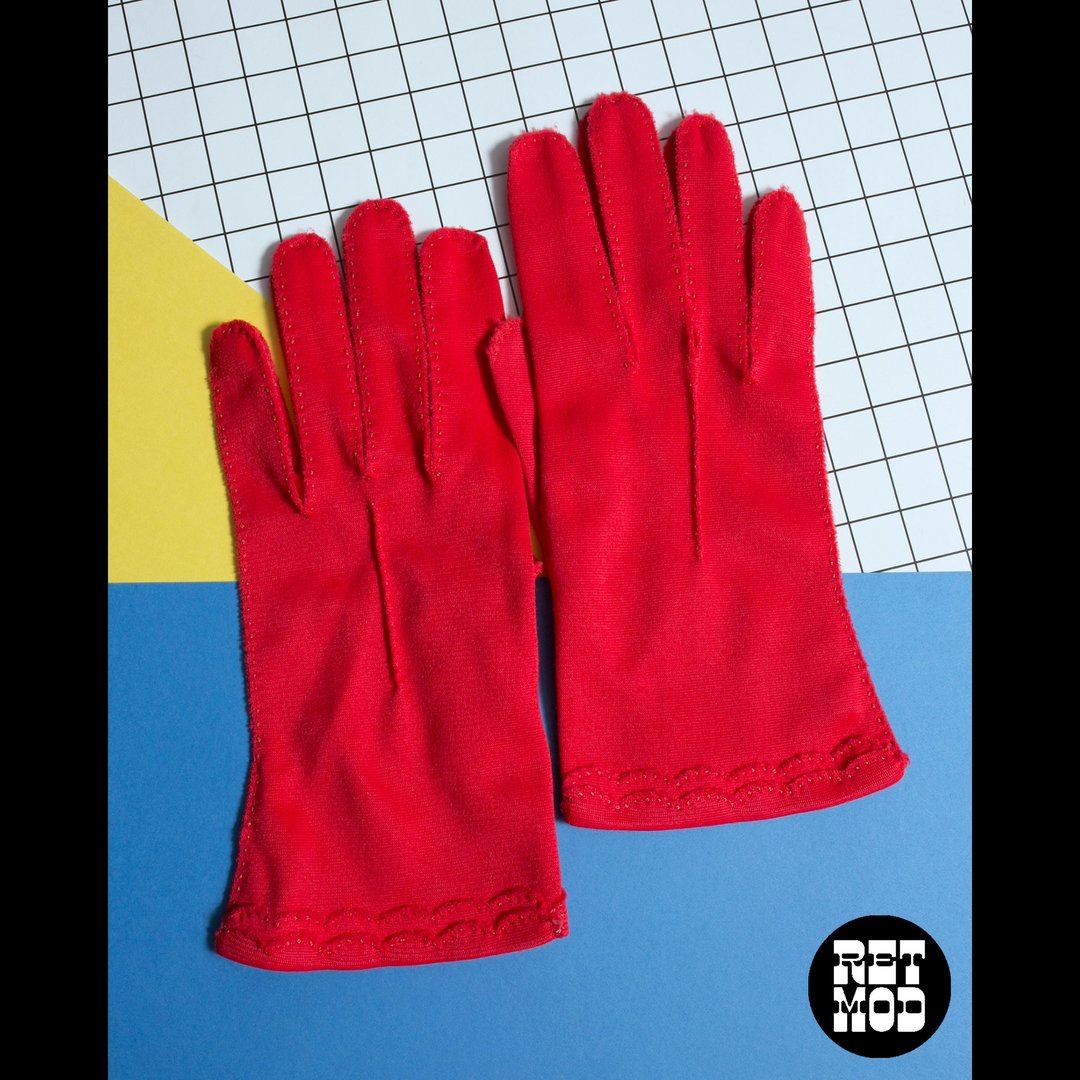 Lovely Vintage 60s Red Tea Gloves RetMod Atlanta, GA