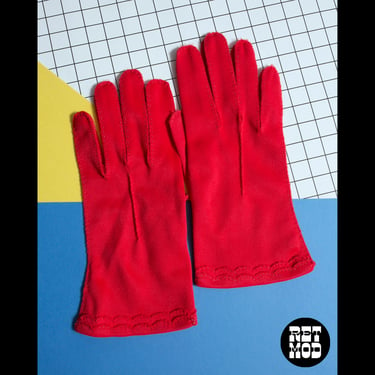 Lovely Vintage 60s Red Tea Gloves 