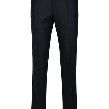 Zegna Black Wool Pants Man