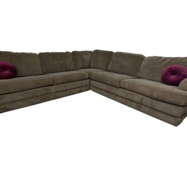 La-Z-Boy 3pc Beige Corduroy Sectional