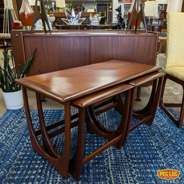 Teak coffee table with nesting tables from the Astro collection for G-Plan