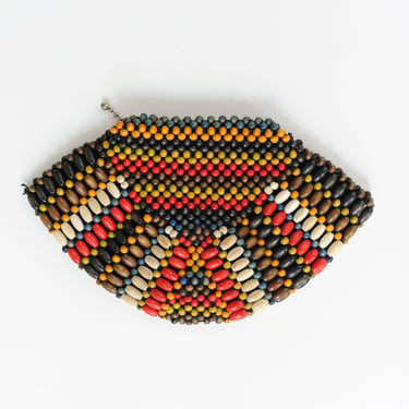 Vintage Small Eclectic Beaded Clutch 