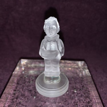 Goebel Frosted Crystal School Boy 1990 Figurine 