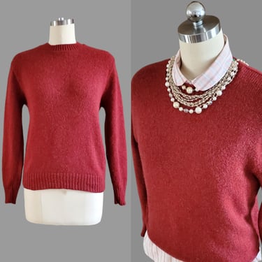 1960s Wool Sweater by Robert Bruce - 60s Boyfriend Sweater - Women's Vintage Size 