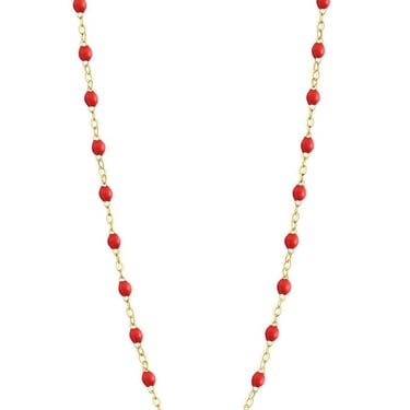 17.7" Classic Gigi Necklace - Poppy + Yellow Gold