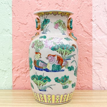Pretty Pink Chinoiserie Vase