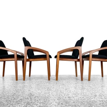 Teak Dining Chairs by Henning Kjaernulf for Korup Stolefabrik - Set of Four 