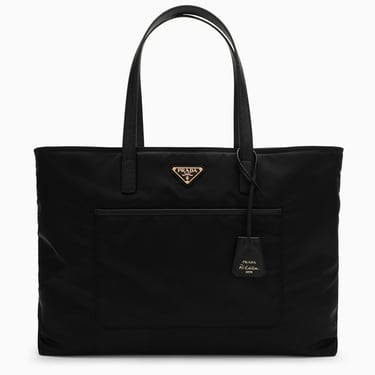 Prada Re-Edition 1978 Large Black Re-Nylon And Saffiano Shopping Bag Women