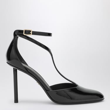 Ferragamo Black Pump T-Strap In Patent Leather Women