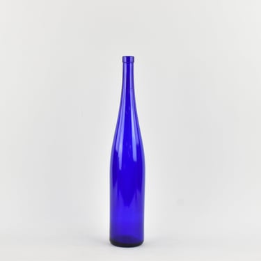 Cobalt Glass Wine Bottle 