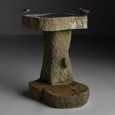 Faux Bois Bird Bath