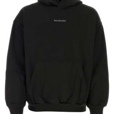 Balenciaga Man Black Cotton Oversize Sweatshirt