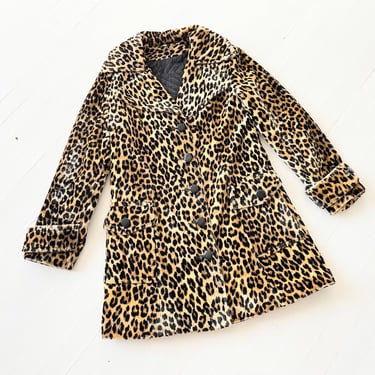 1970s Leopard Print Velveteen Coat 
